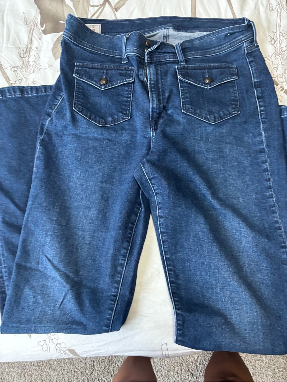 GAP Women’s Blue Indigo High Rise Flare Jeans